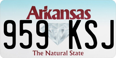 AR license plate 959KSJ