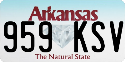 AR license plate 959KSV