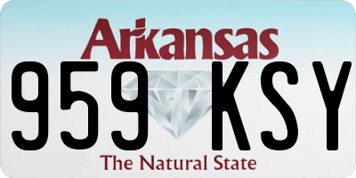 AR license plate 959KSY