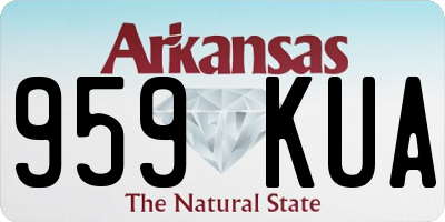 AR license plate 959KUA