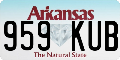 AR license plate 959KUB