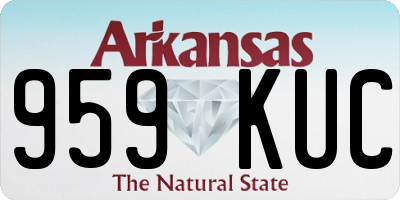 AR license plate 959KUC