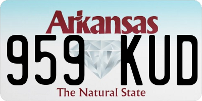 AR license plate 959KUD