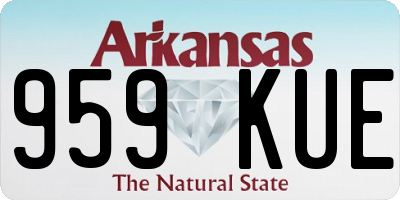 AR license plate 959KUE