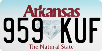 AR license plate 959KUF