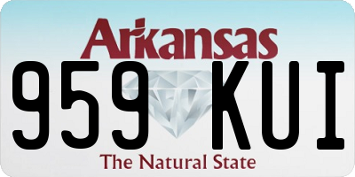 AR license plate 959KUI