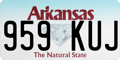 AR license plate 959KUJ