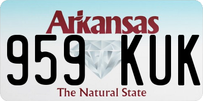 AR license plate 959KUK