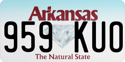 AR license plate 959KUO