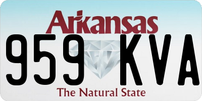 AR license plate 959KVA