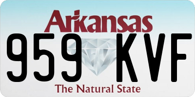 AR license plate 959KVF