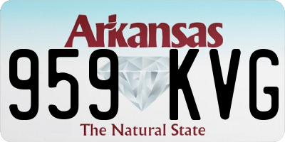 AR license plate 959KVG