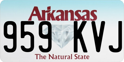 AR license plate 959KVJ