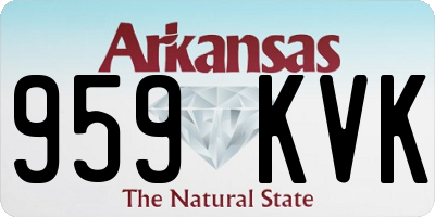 AR license plate 959KVK