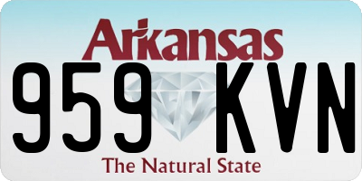 AR license plate 959KVN