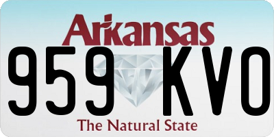 AR license plate 959KVO