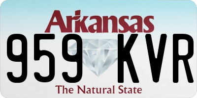 AR license plate 959KVR