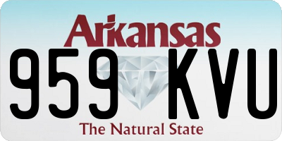 AR license plate 959KVU