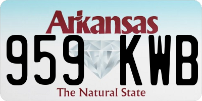 AR license plate 959KWB