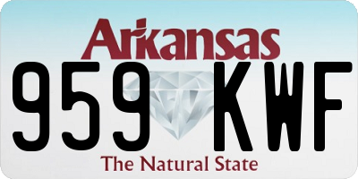 AR license plate 959KWF