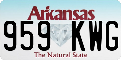 AR license plate 959KWG
