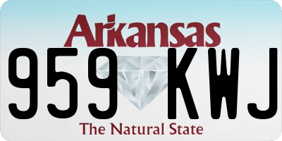 AR license plate 959KWJ