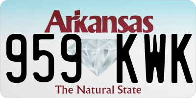 AR license plate 959KWK
