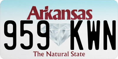 AR license plate 959KWN