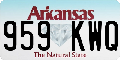 AR license plate 959KWQ