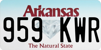 AR license plate 959KWR