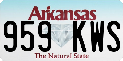 AR license plate 959KWS