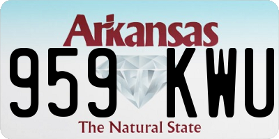 AR license plate 959KWU
