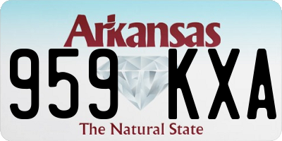 AR license plate 959KXA