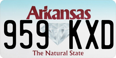 AR license plate 959KXD