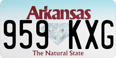 AR license plate 959KXG
