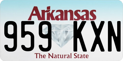 AR license plate 959KXN