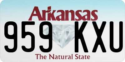 AR license plate 959KXU