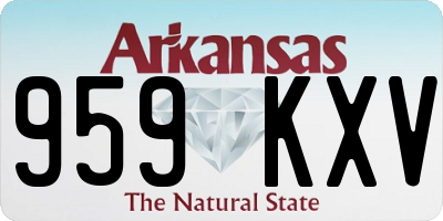 AR license plate 959KXV