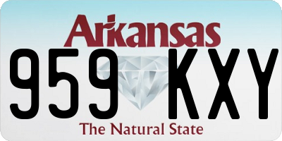 AR license plate 959KXY