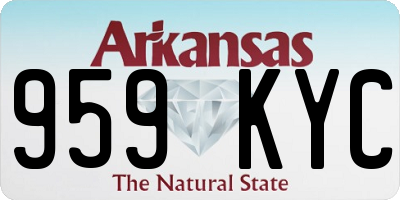 AR license plate 959KYC
