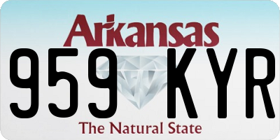 AR license plate 959KYR