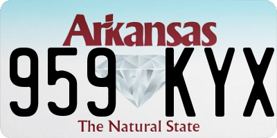 AR license plate 959KYX