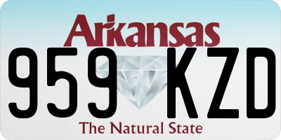 AR license plate 959KZD