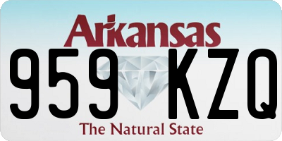 AR license plate 959KZQ