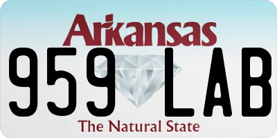 AR license plate 959LAB