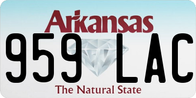 AR license plate 959LAC