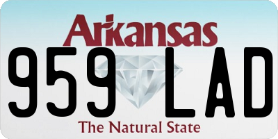 AR license plate 959LAD