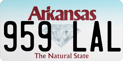 AR license plate 959LAL