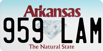AR license plate 959LAM