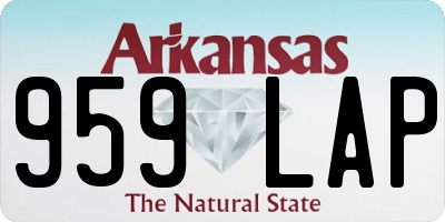 AR license plate 959LAP
